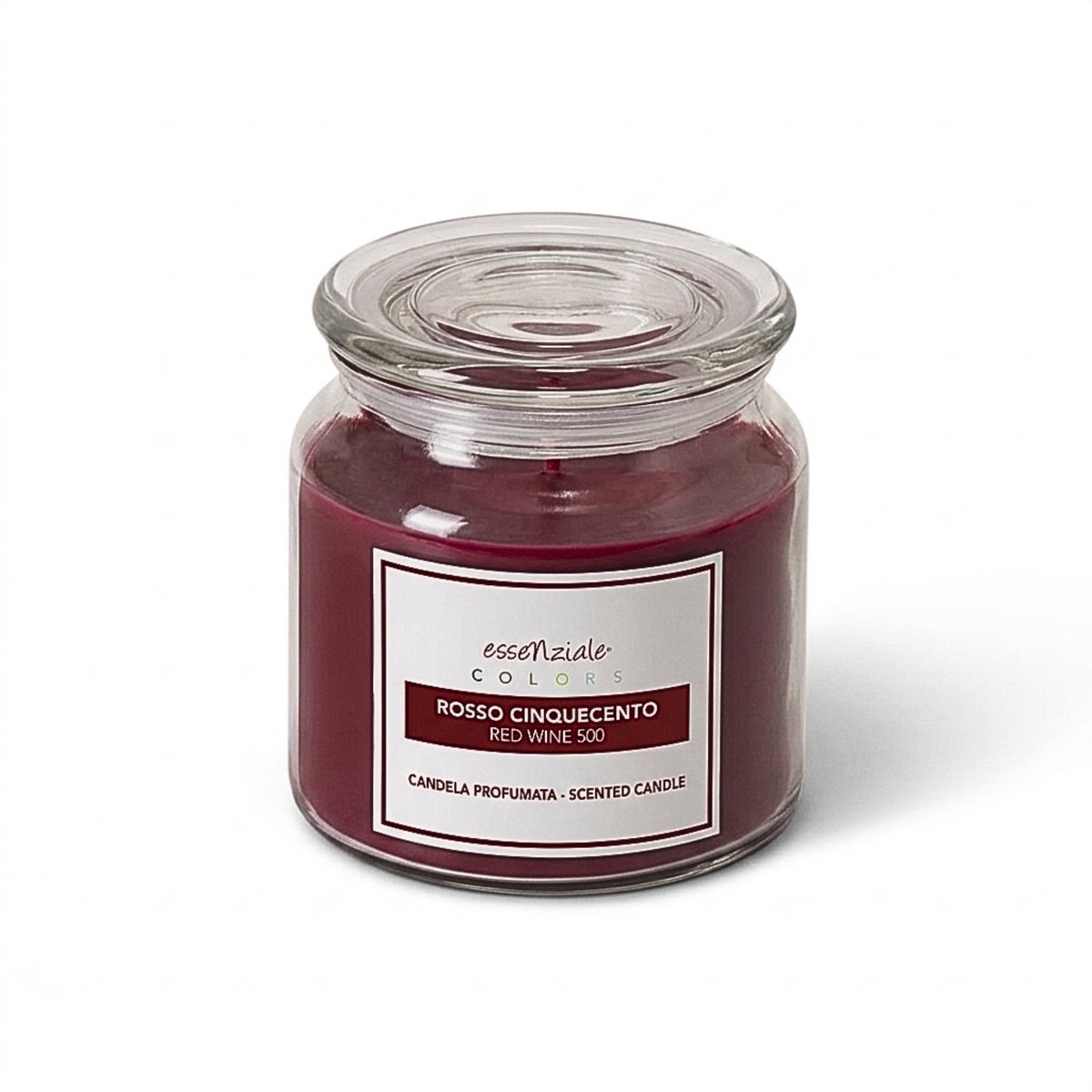 Geurkaars Rosso - 400 gram - met Cassis & Vanille - 80 Branduren