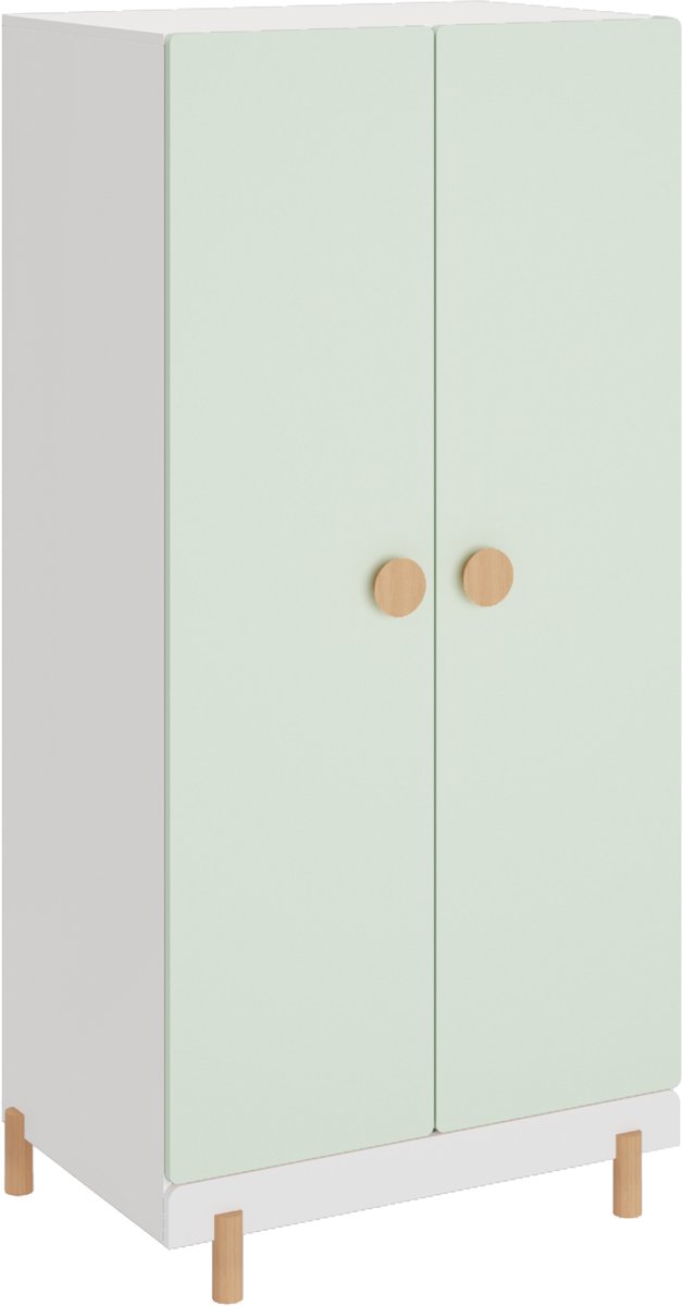 Kinderkledingkast Vaarentaa met 2 deuren 126x60x41 cm mintgroen [en.casa]