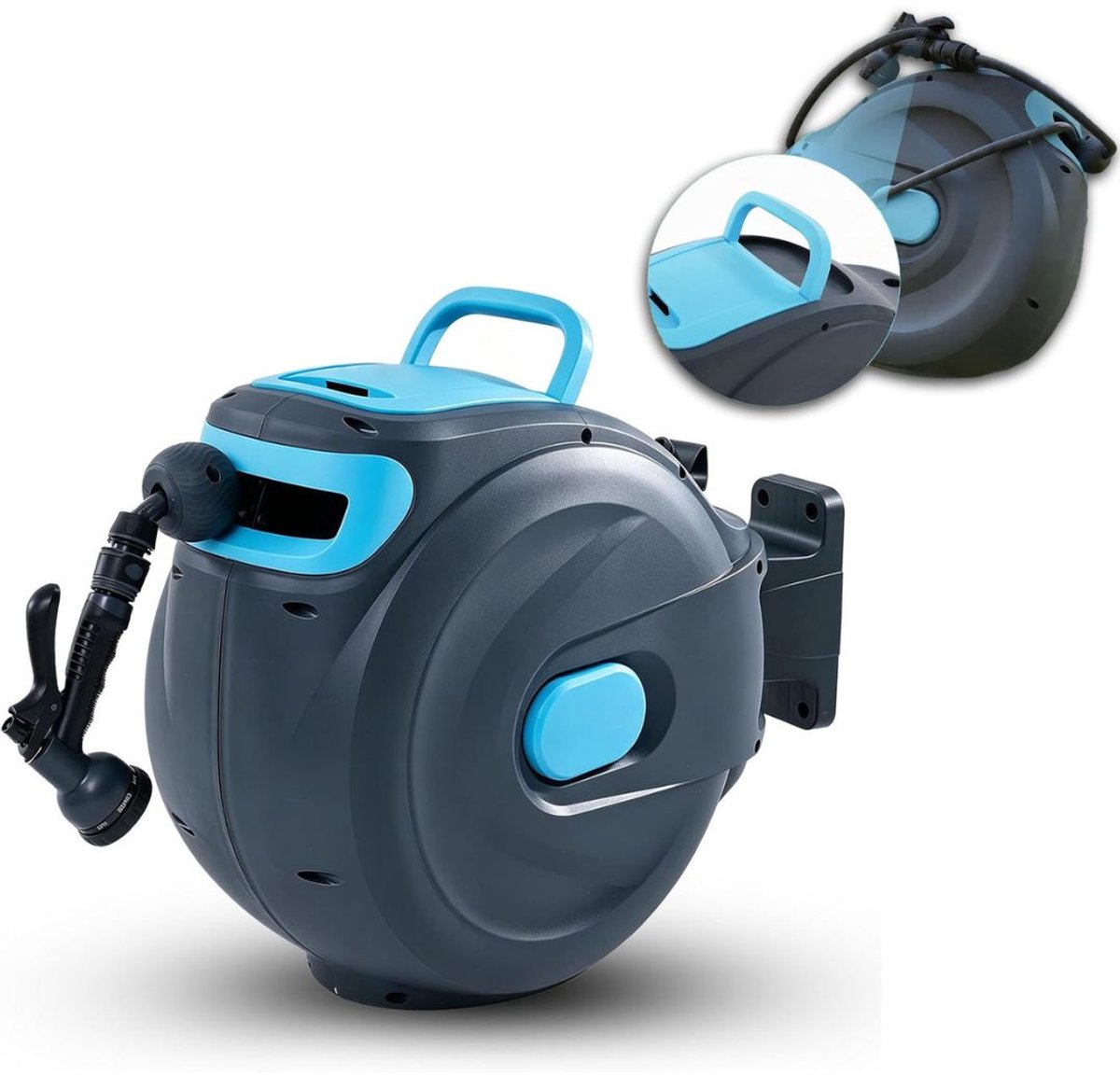 Zavio® Tuinslangtrommel - Slanghaspel - Tuinonderhoud - Blauw