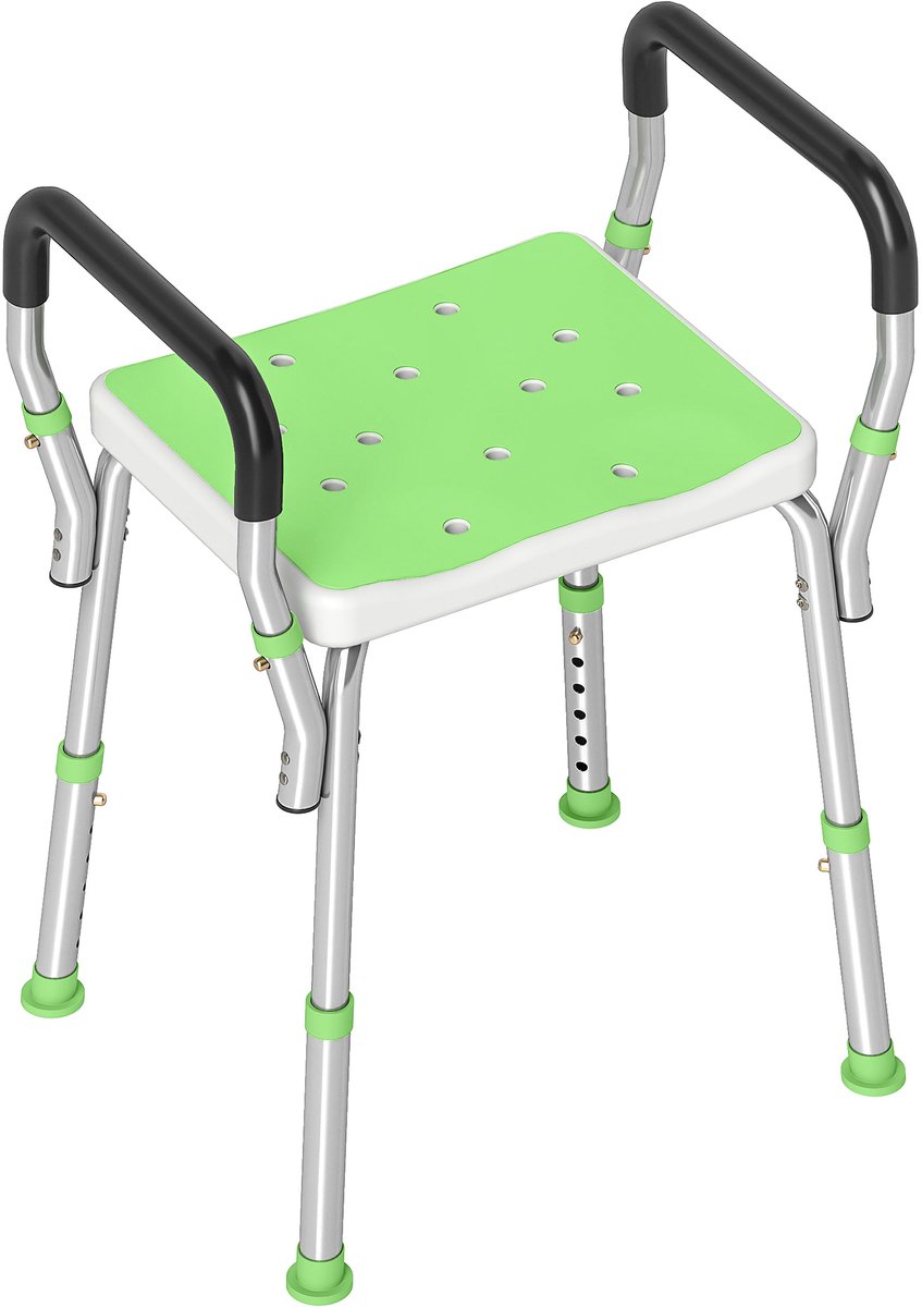 HOMCOM douchekruk - aluminium - 52x45x69cm - groen
