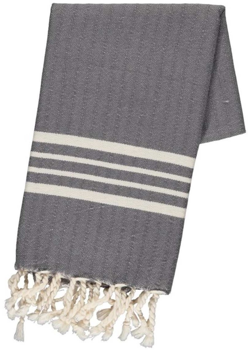 Hamamdoek XL Dark Grey – Krem Sultan