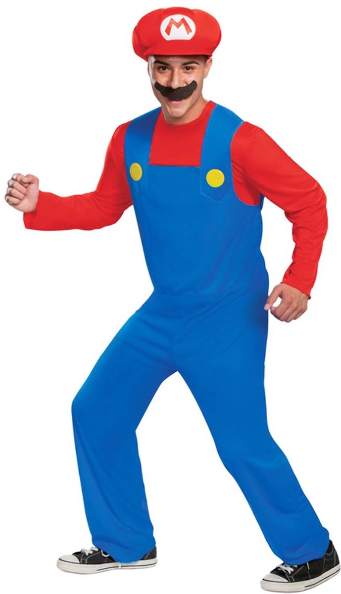 NINTENDO - SUPER MARIO BROS, Mario Elevated kostuum Classic Volwassenen, Maat S/M