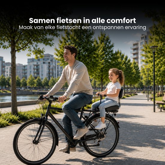 Bagagedrager Kussen - Zwart Fietszitje voor Extra Comfort en Eenvoud van BikyWijzer — afbeelding 3