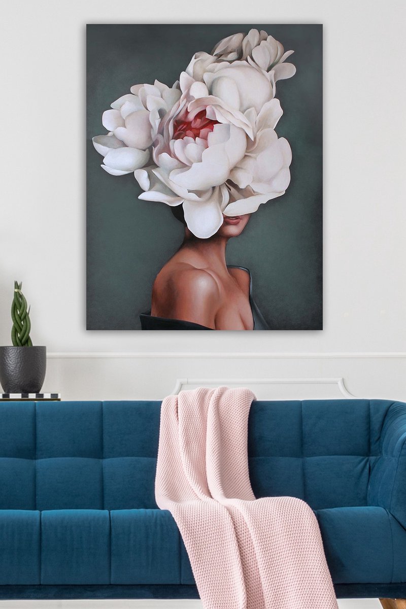 Asir - Schilderij - Veelkleurig - 70 x 100 cm