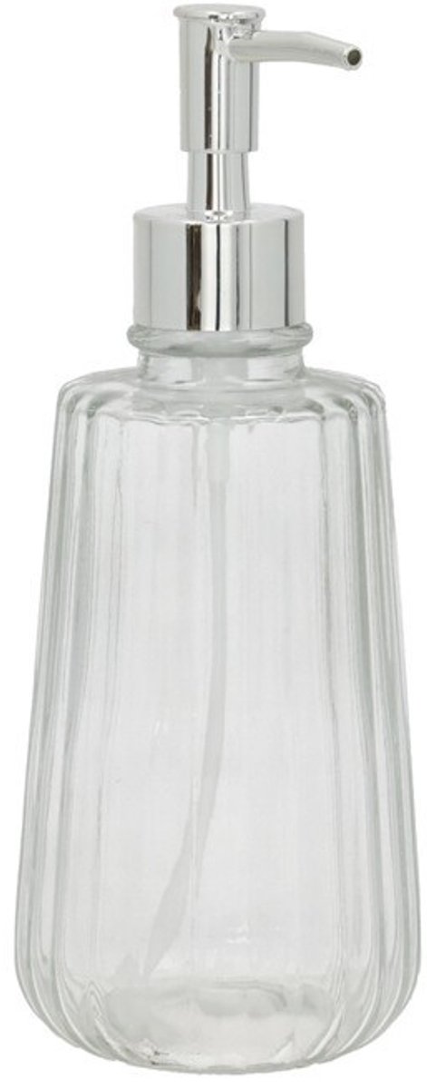 Gerimport - Zeeppompjes - 1 stuk - 400 ml - zeepdispensers - vrijstaand en hervulbaar - glas - retro