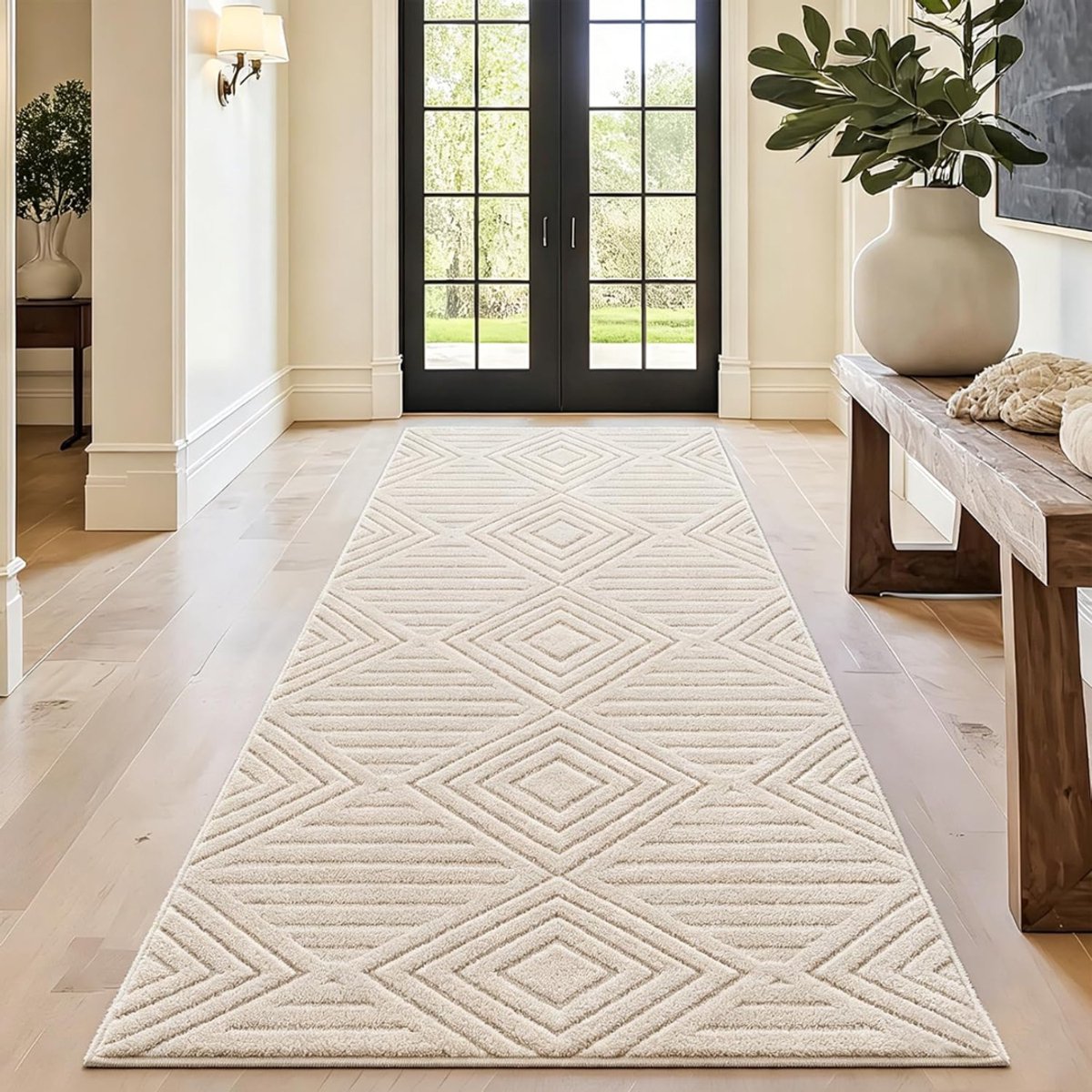 ZRNS® Keukenloper 80 x 200 cm - Tapijtloper voor Gang en Hal - Keukenmat - Beige