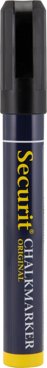 Securit® Original krijtstift met afgeschuinde punt in zwart