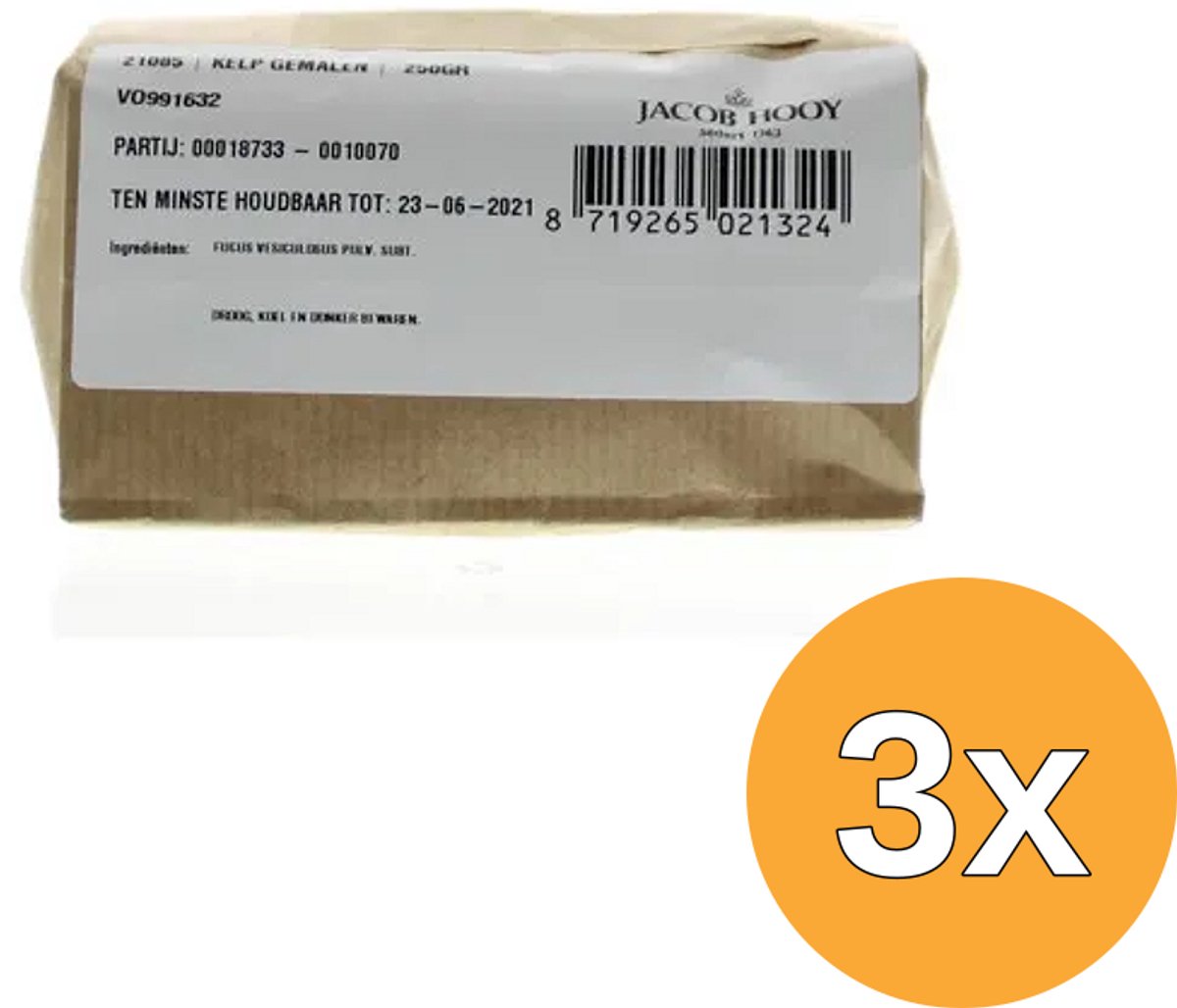 3x Jacob Hooy Kelp Gemalen (250 gr)