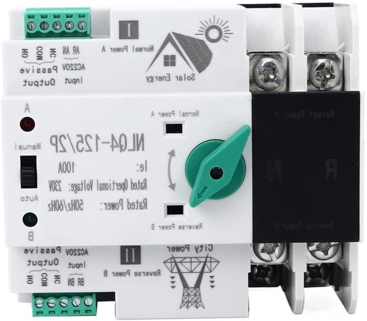 Automatische Inverter 230V AC 100A voor Thuis, Fabriek en Laboratorium met Snelle Overschakeling