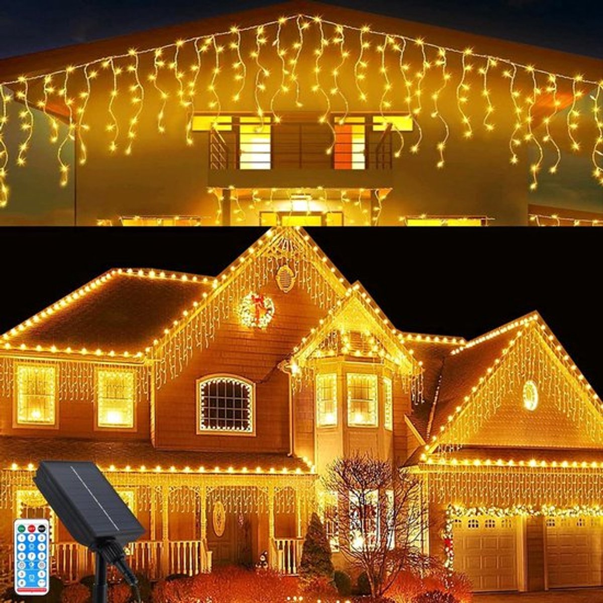 Oplaadbare Solar Fairy Lights - 8 Meter Waterdichte LED Lichten met 8 Modi voor Tuin, Bruiloft en Feestdecoratie