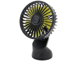 GELLDG USB Ventilator - 12V 24V Auto Ventilator met Zuignap - 3 Snelheden - Geschikt voor Auto en Kantoor - Kunststof - Compacte Tafelventilator voor Persoonlijke Koeling