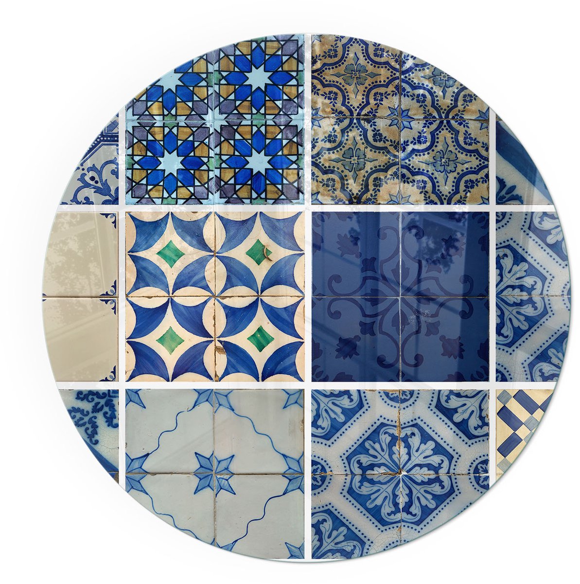 ArtPrintCavePlaat voor onder kachel - 80x80cm - Vloerplaat voor houtkachel - Kachel vloerplaat Blauw - Vloerplaat openhaard