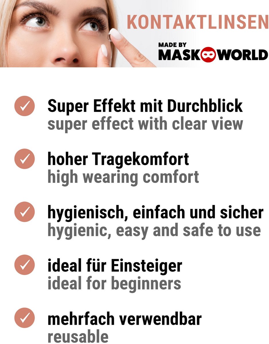 Hekser grijs contactlens met dioptrie