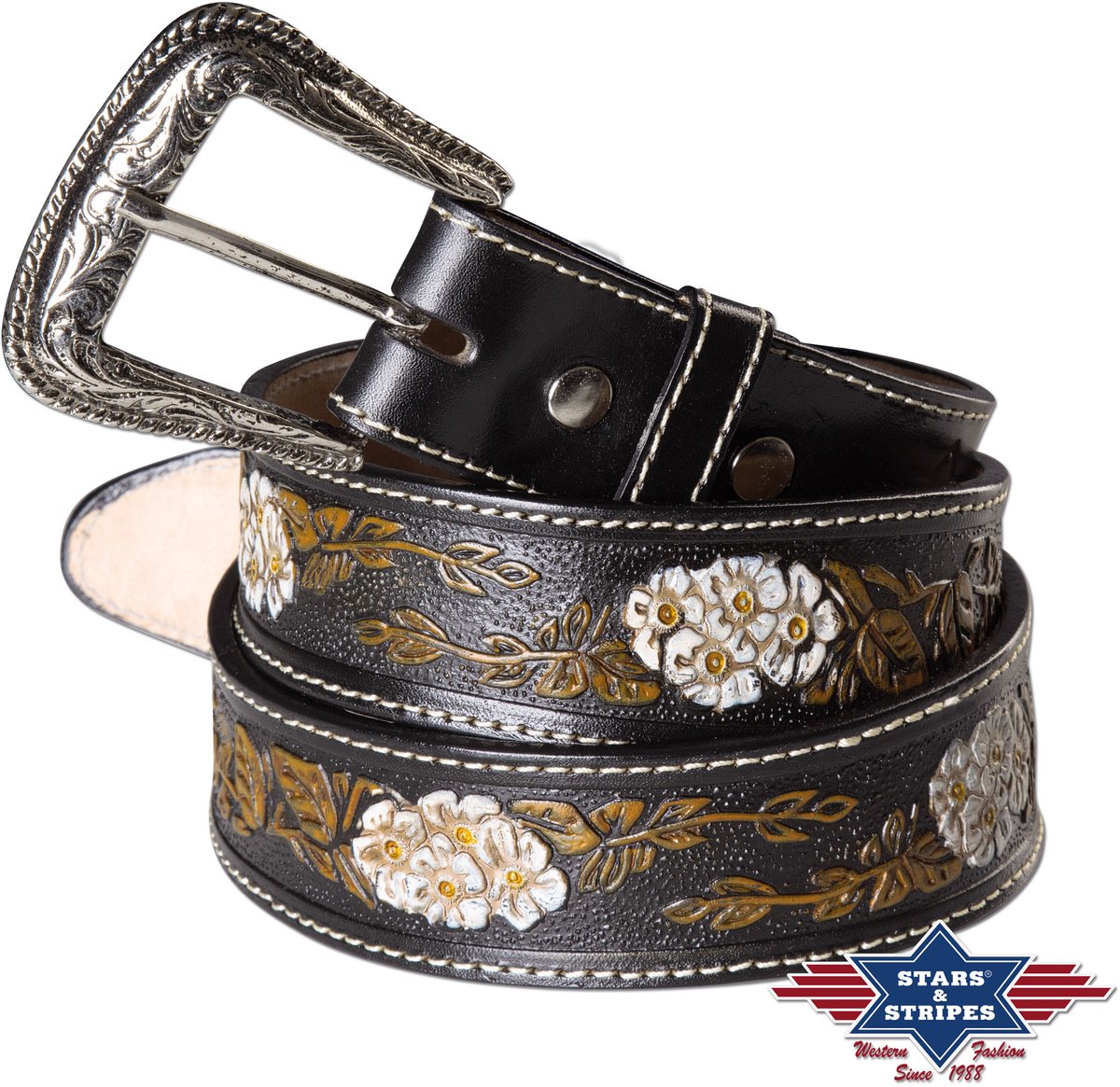 Stars & Stripes Western riem maat 38 inch