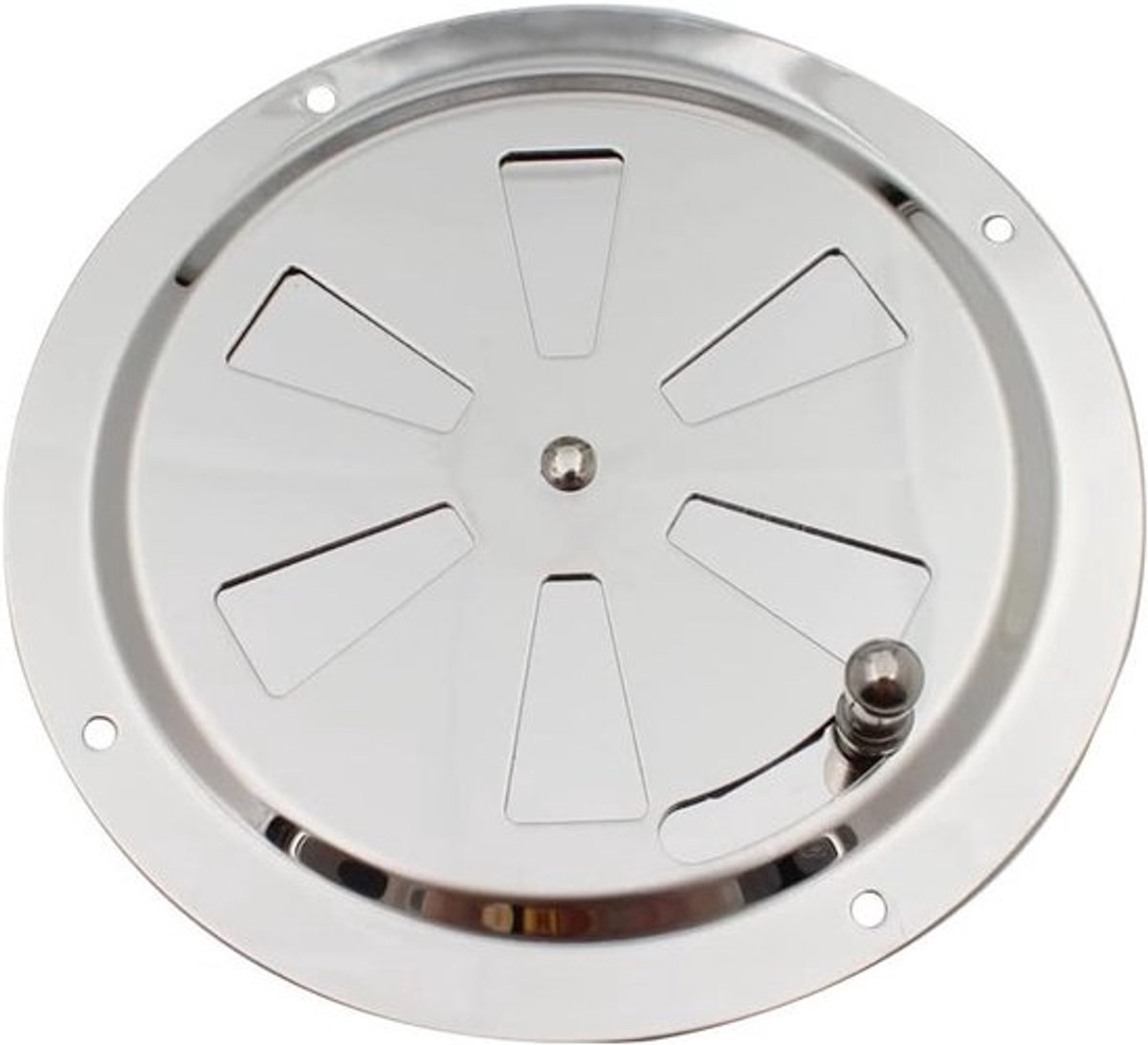 Ronde ventilatieroosterafdekking van 5 inch in premium roestvrij staal voor voertuigen en boten, verstelbaar en duurzaam