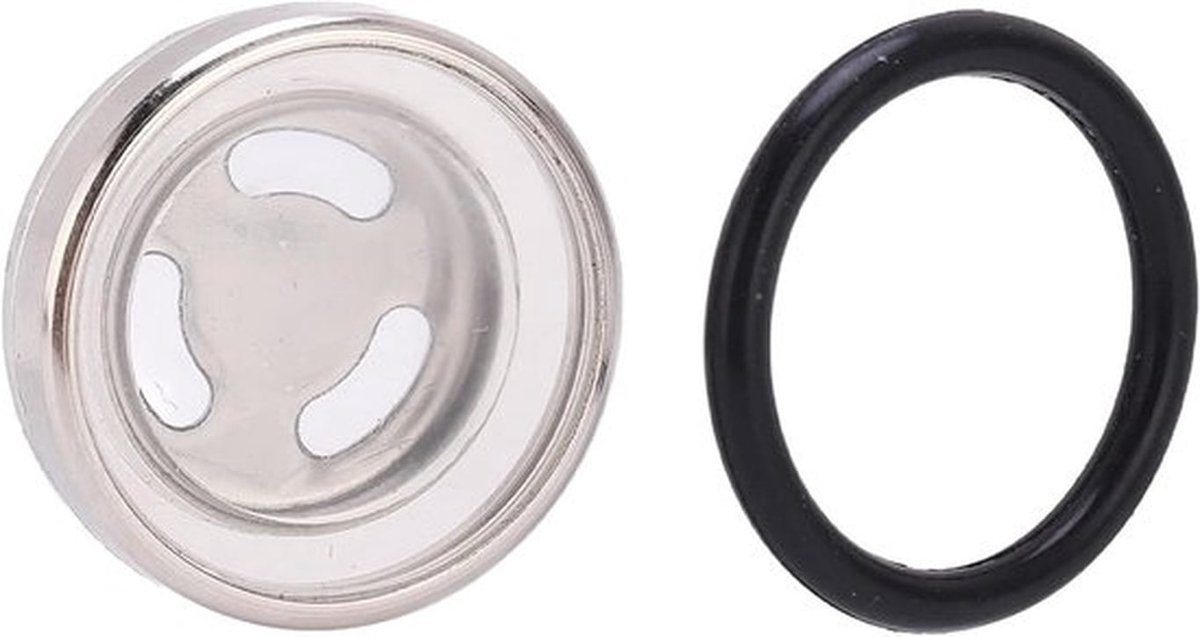 Motorfiets Kijkglas, Voor- en Achteruitkijkspiegel met Rubberafdichting Vervangingsonderdeel voor Dirtbike en Motorfiets (18mm)