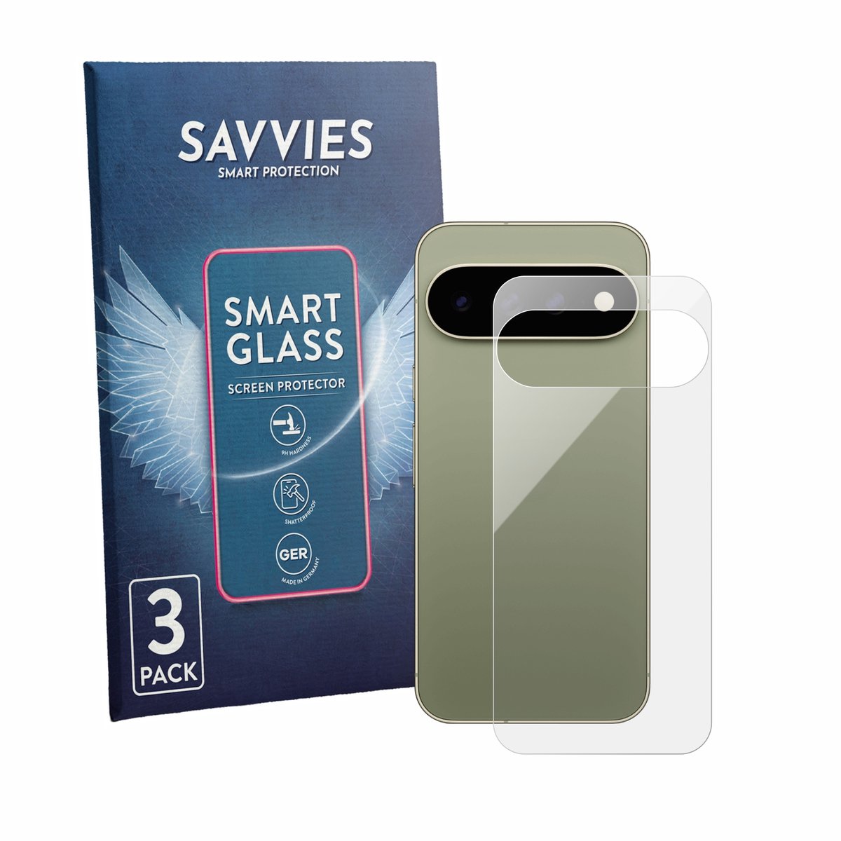 3 Stuks Savvies Screenprotector - geschikt voor Google Pixel 11 Pro XL (Achterkant) - beschermfolie glas transparant