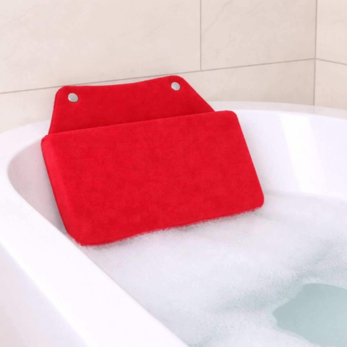 Badkussen Sweet Dreams rood 25 x 16 cm