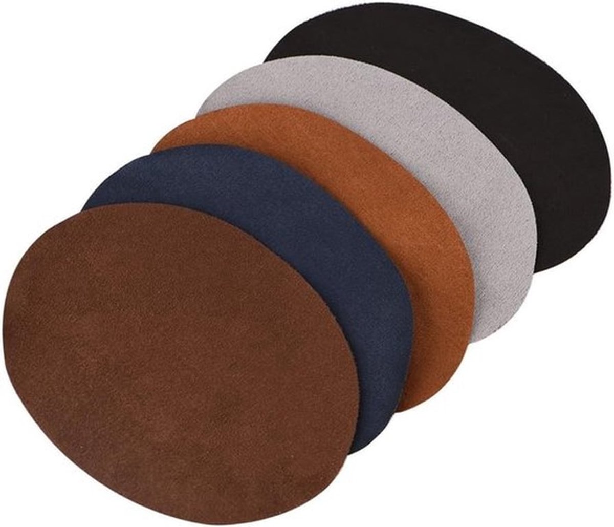 Kleurige Suède Applicatie Patches voor Elleboog en Knie - 10 Stuks voor Kledingherstel, Jassen en Tassen