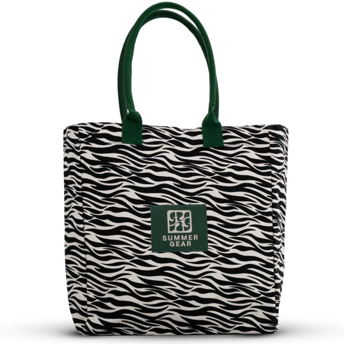 Shopper dames - Canvas schoudertas met drukknop en binnenvak - Savan zebraprint – SummerGear