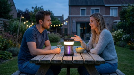 POWERplus Horse Design Solar - USB LED Camping Lantaarn Warm Wit Licht - met elektrische vliegenvangern van Powerplus — afbeelding 4