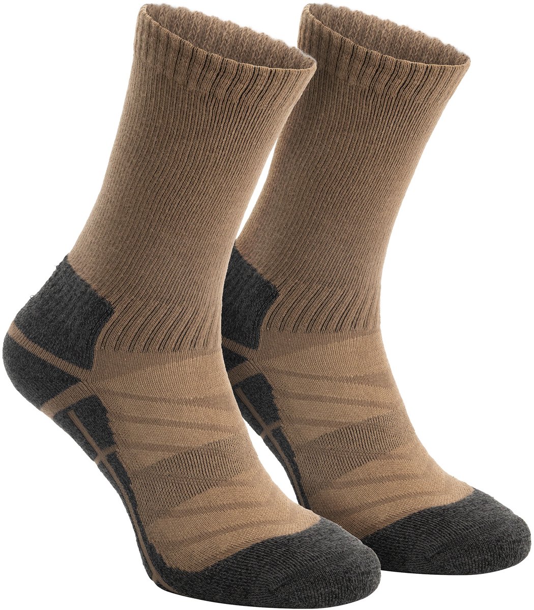 Travelin’ Bran Unisex – 2-pack wandelsokken – Naadloos & ademend – Bruin