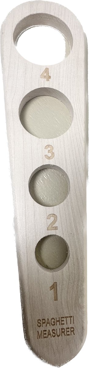 Houten Spaghettimeter – Spaghetti Maatlepel voor 1 t/m 4 Personen – Duurzame Pasta Portioneerder – Keukentool voor Perfecte Porties