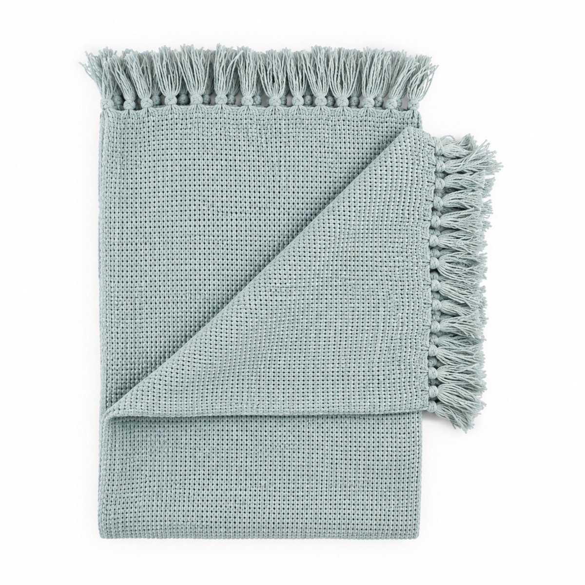 Zohome Plaid Ciniglia - Warme deken voor op de bank - Zacht - 140x200 cm - Mint Green