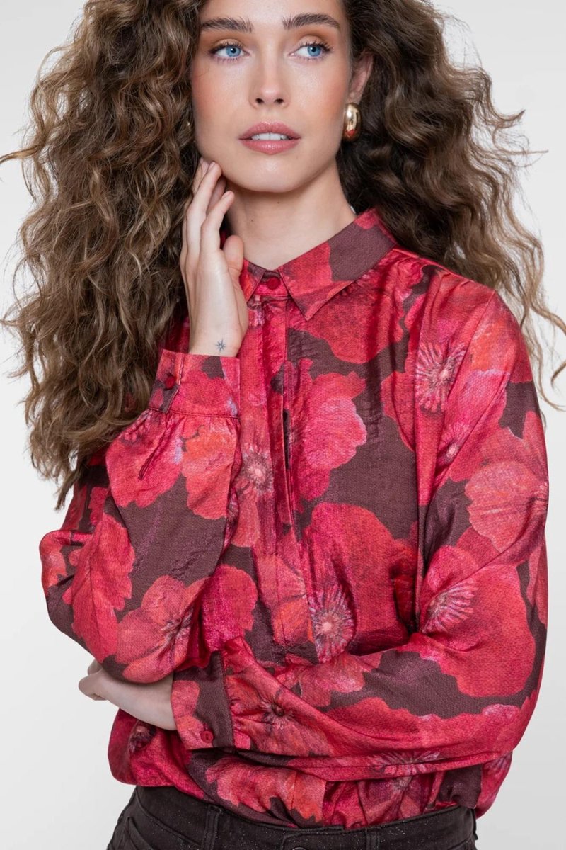 Geisha blouse bloemen 63655-20 maat L