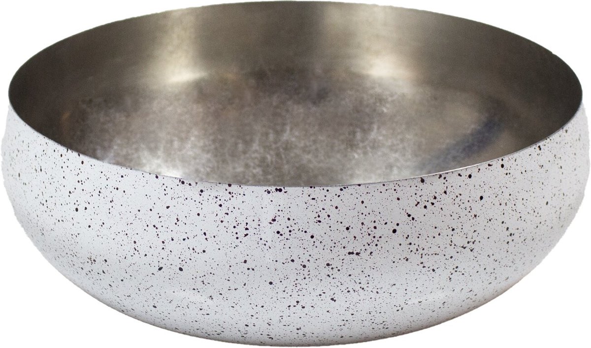 RVS kom vintage speckle Ø25 cm - set van 3 stuks