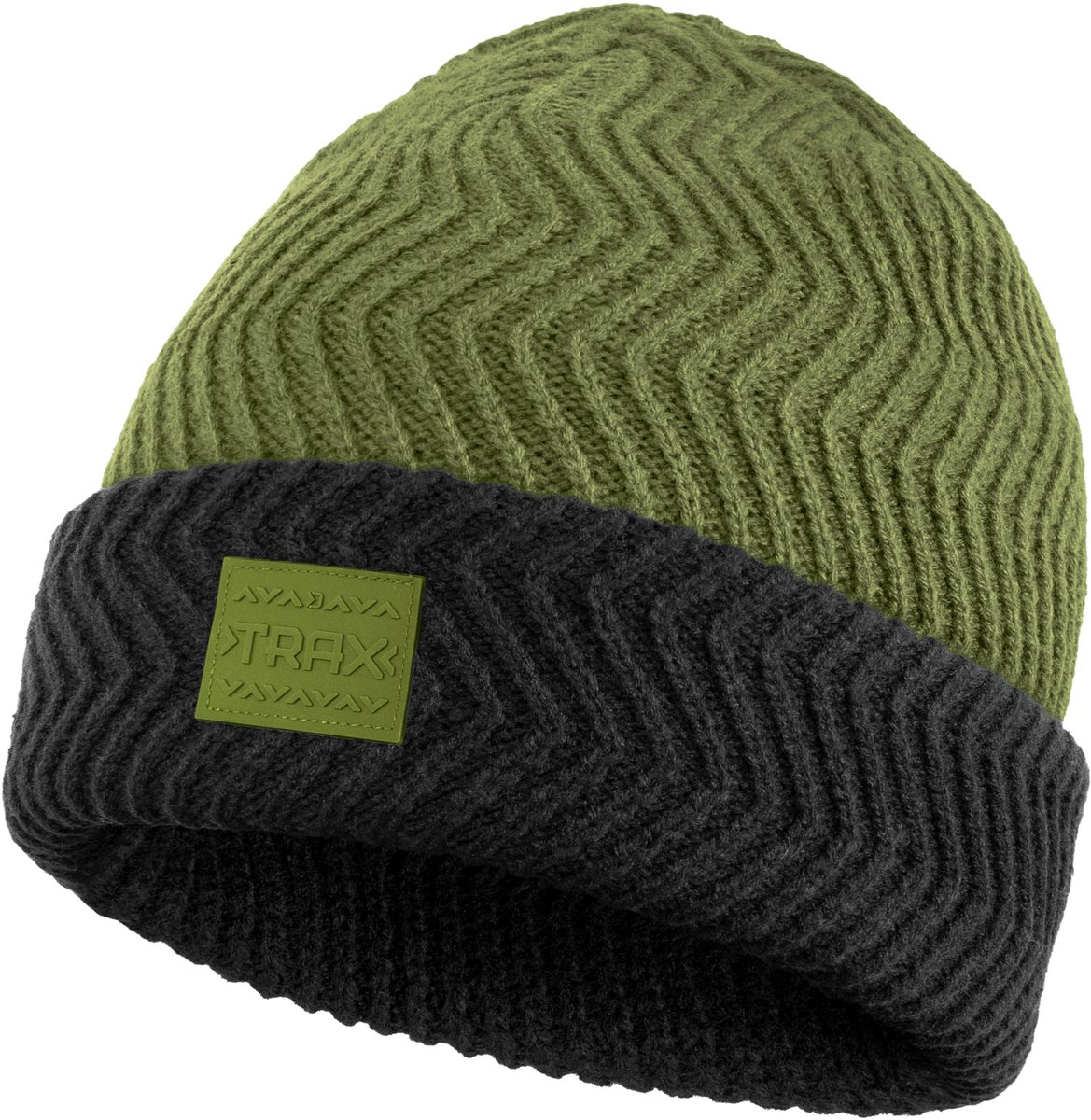 Carp Trax Comfort Warme Winter Beanie Gebreide Wintermuts Karper Thermo Muts Groen Zwart Vismuts