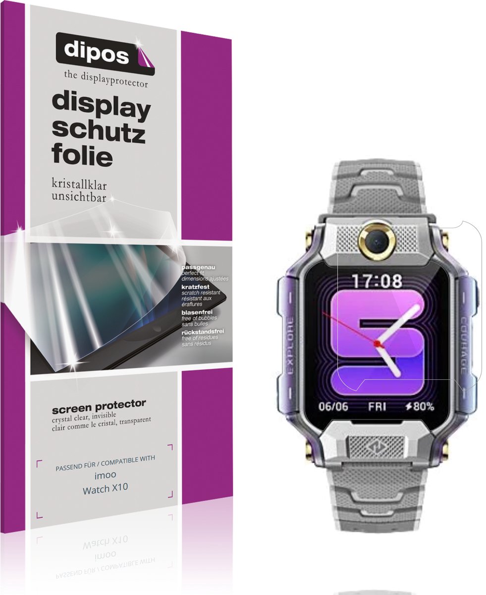 dipos – 6x Beschermfolie geschikt voor imoo Watch X10 | Krasbestendige & heldere Screenprotector Ultra-Thin