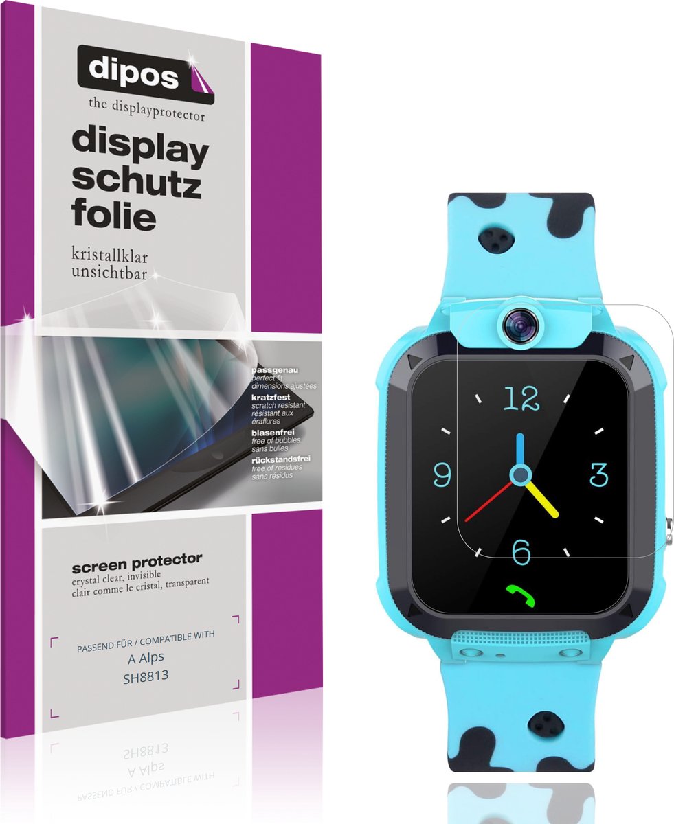 dipos – 6x Beschermfolie geschikt voor Tzzulsx Kinder Smartwatch | Krasbestendige & heldere Screenprotector Ultra-Thin