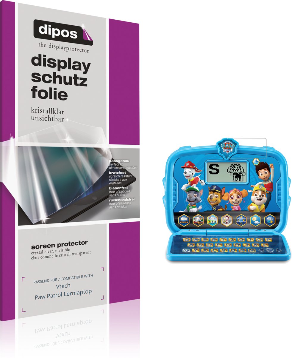 dipos – 2x Beschermfolie geschikt voor Vtech Paw Patrol Lernlaptop | Krasbestendige & heldere Screenprotector Ultra-Thin