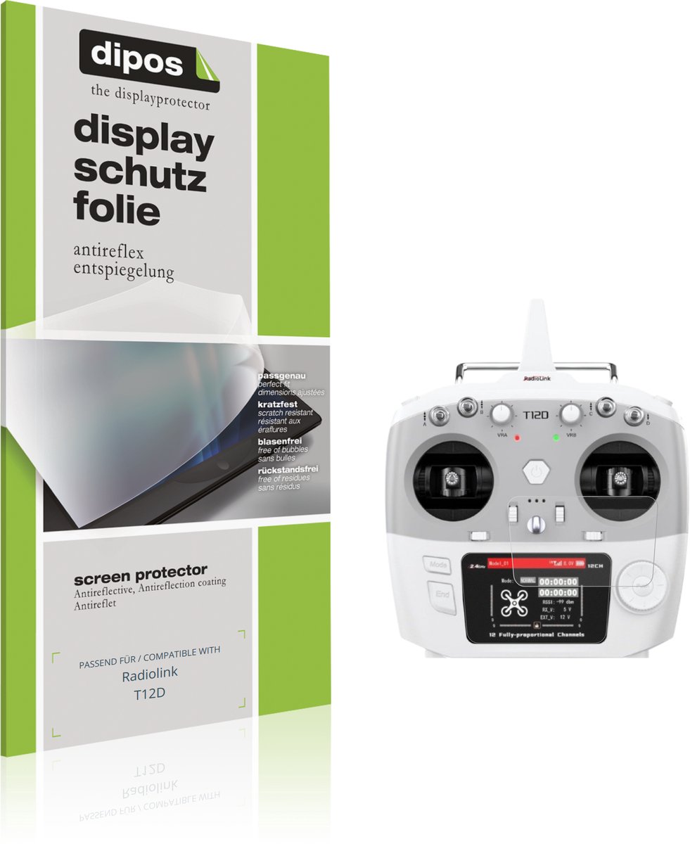 dipos – 2x Matte Beschermfolie geschikt voor Radiolink T12D | Krasbestendige & antireflecterende Screenprotector Ultra-Thin