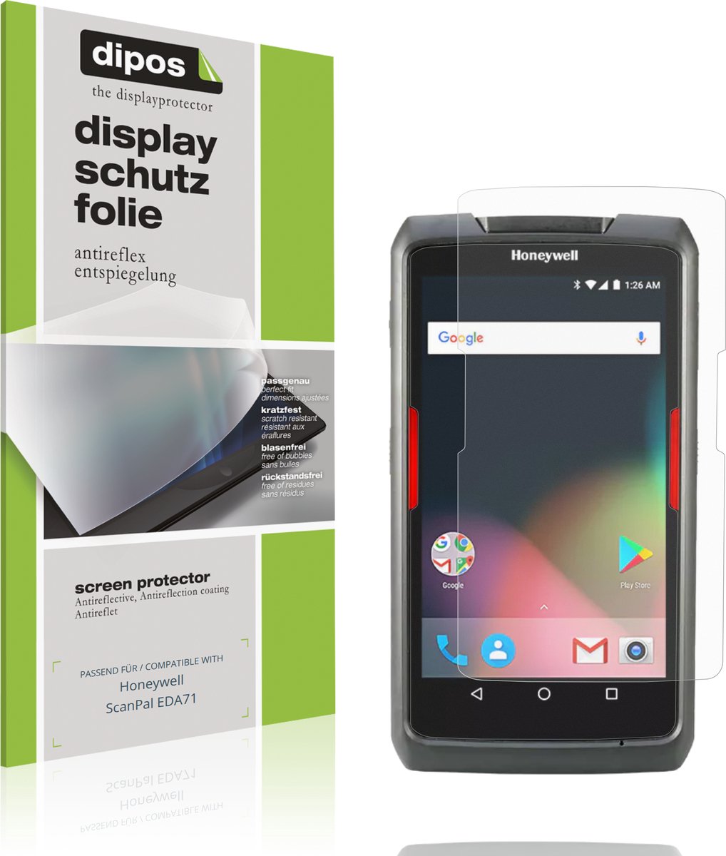 dipos – 4x Matte Beschermfolie geschikt voor Honeywell ScanPal EDA71 | Krasbestendige & antireflecterende Screenprotector Ultra-Thin