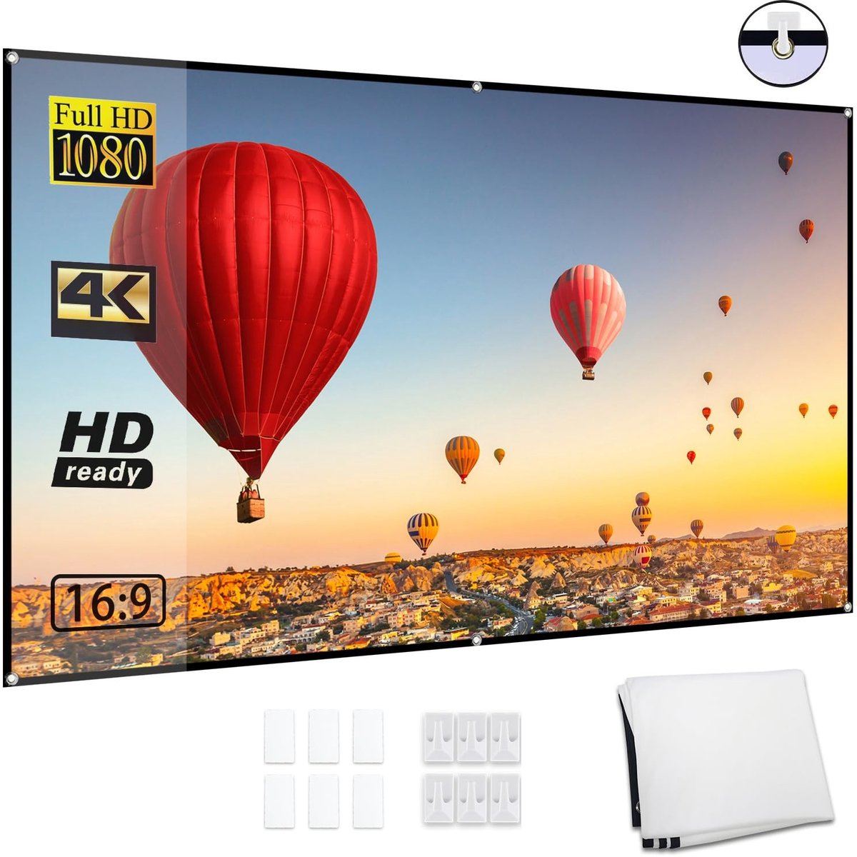 Solidchoice - Vouwbare HD Projectiescherm 80 Inch 16:9