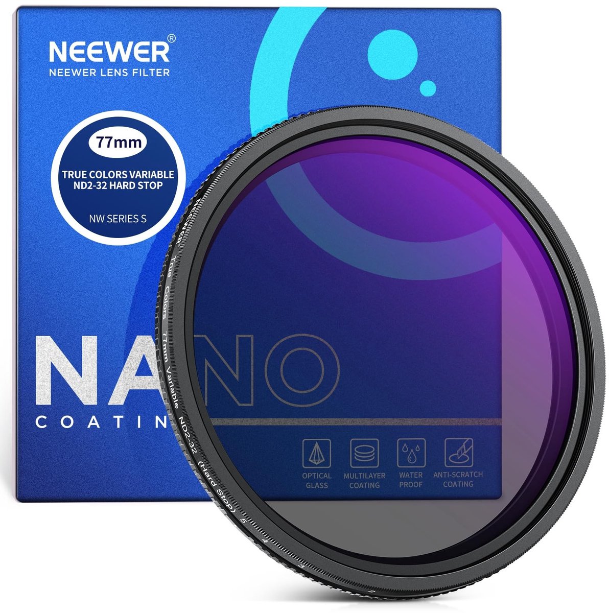 Solidchoice - 77mm Variabele ND Filter voor Professionele Fotografie
