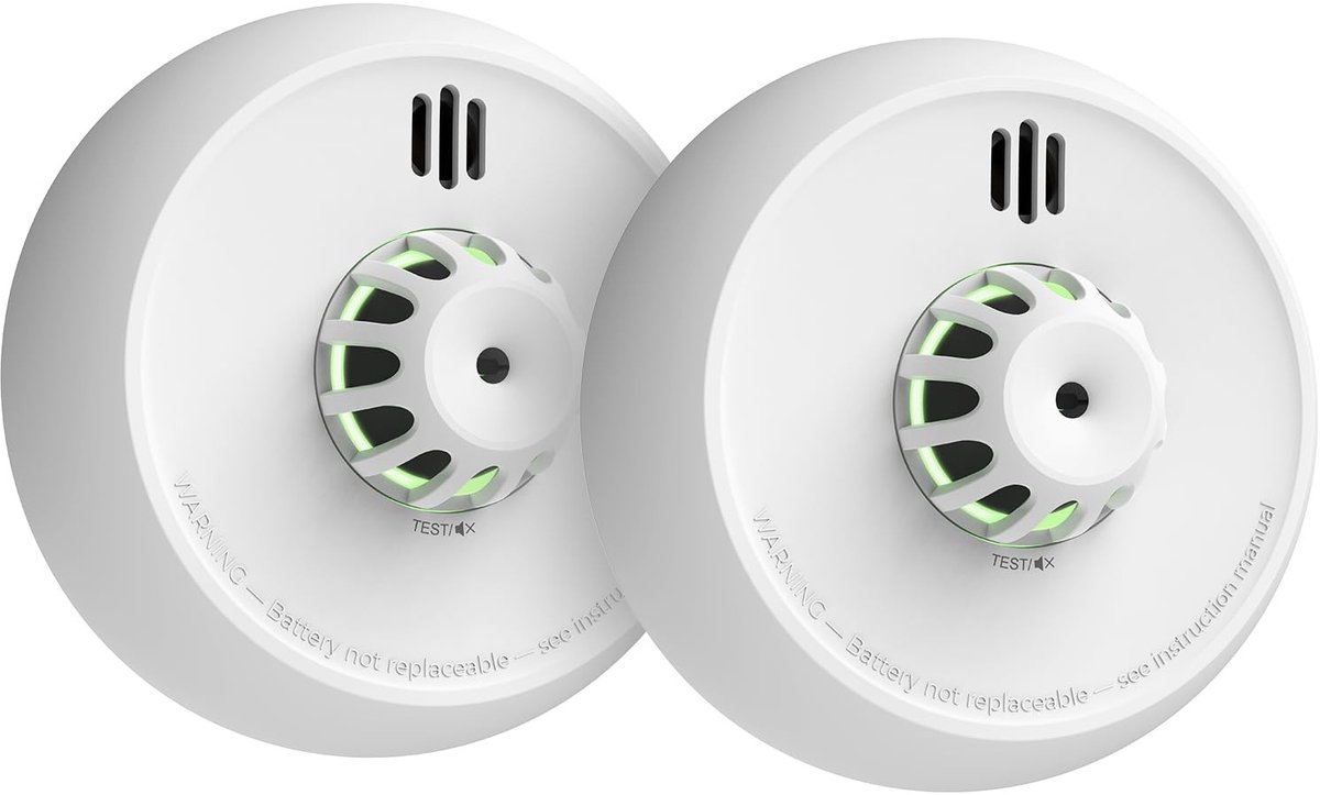 Solidchoice - Draadloze Hittemelder, Set van 2 met Vervangbare Batterij