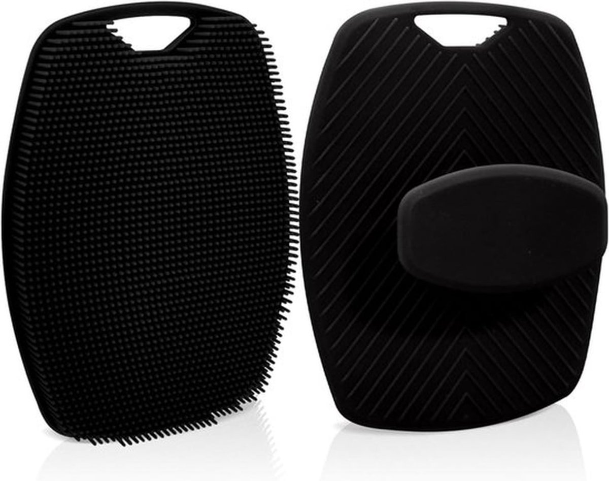Premium siliconen lichaamsscrubber - doucheschrobber voor reinigen en exfoliëren van je huid - ergonomische antislip handgreep