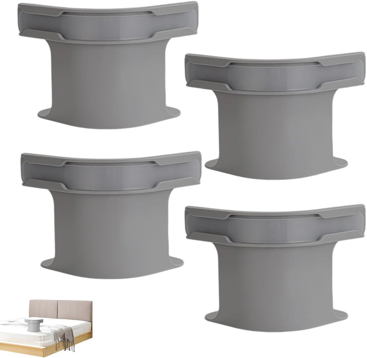 Solidchoice - 4 Stuks Bedlakenhouders tegen Wegglijden met Anti-Slip Bevestigingsstrips