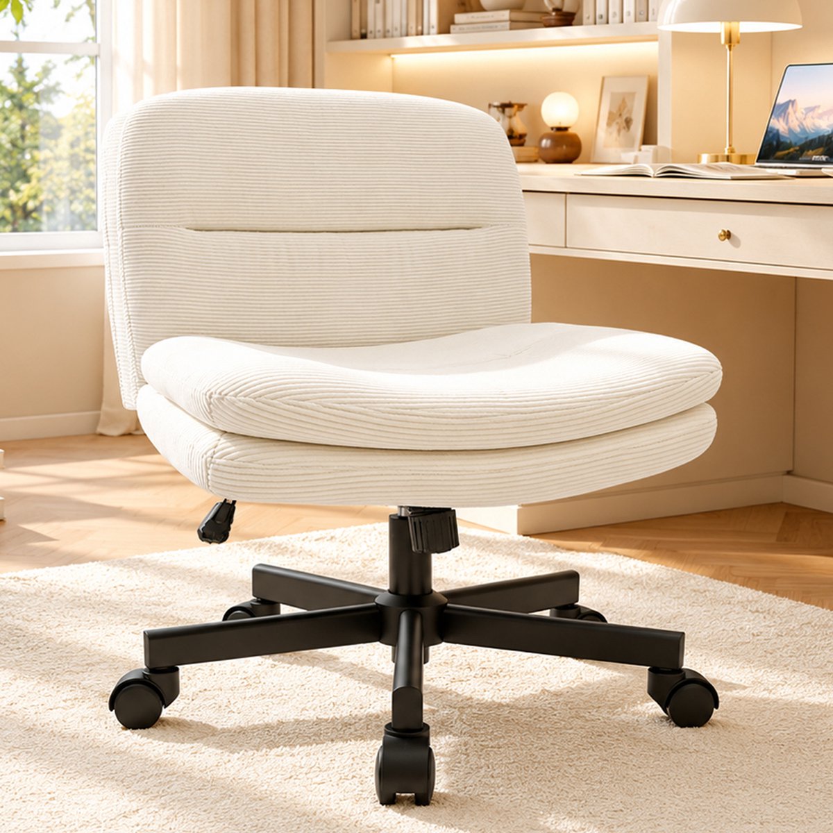 ANJI HERUI Bureaustoel Ergonomisch met Kantelbare Rugleuning