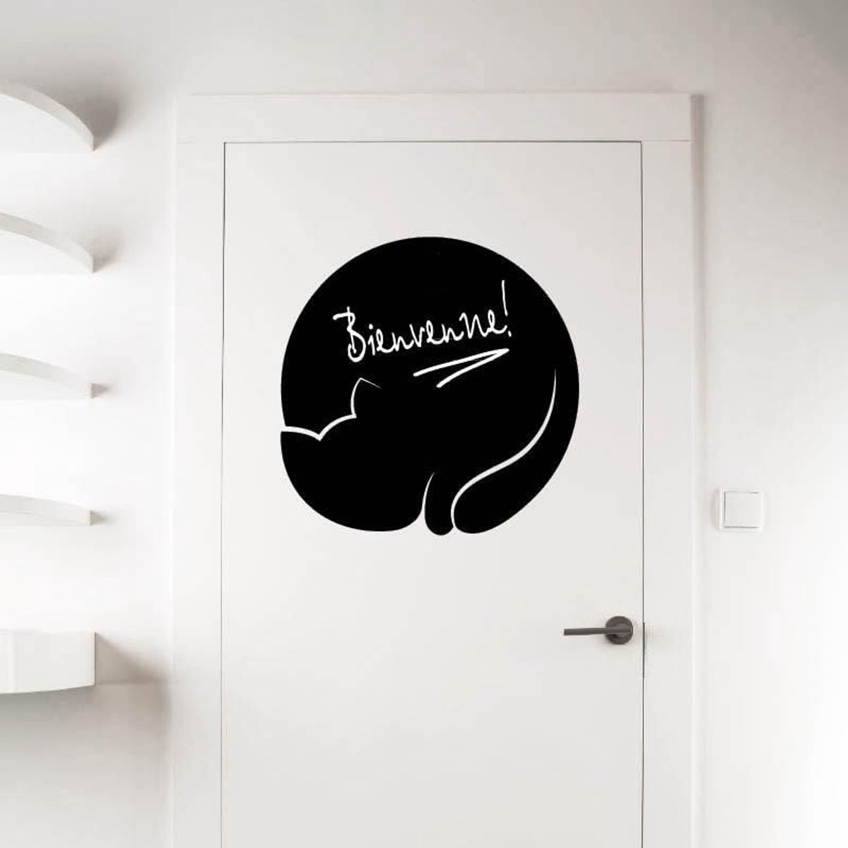Solidchoice - Zelfklevende Muurstickers Leisteen Schoolbord Kat
