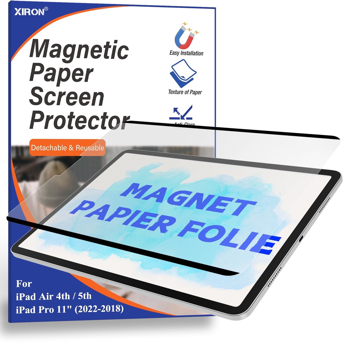 Solidchoice - Magnetische Matte Screen Protector voor iPad Air 4/5 en Pro 11 inch