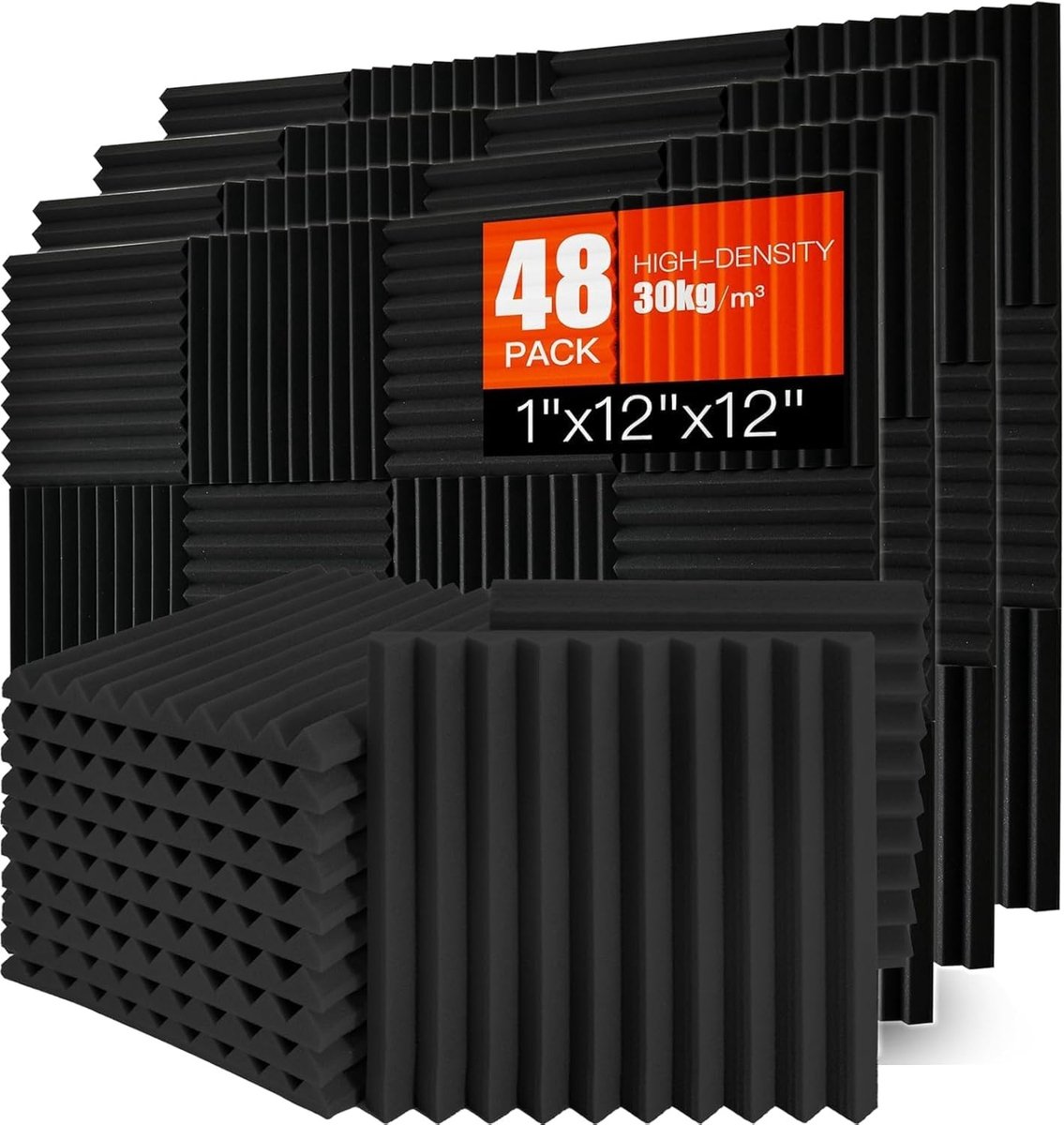 Solidchoice - Akoestische Schuimplaten 48 x 30 x 1 cm