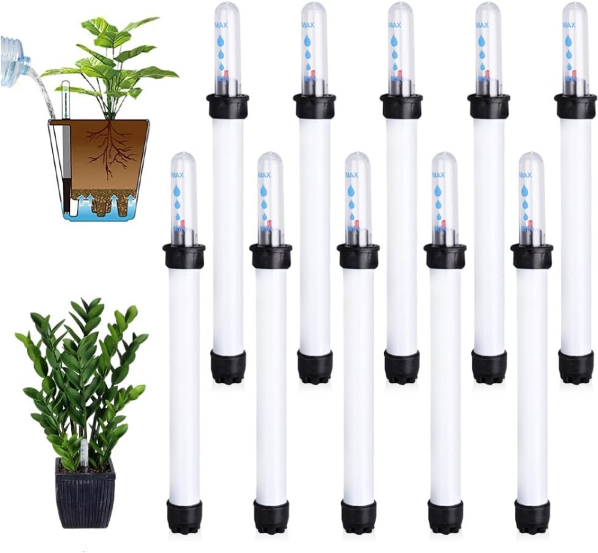 ZRNS® Watermeter voor Kamerplanten - Vochtmeter voor Planten - Waterpeilindicatoren - Set van 10