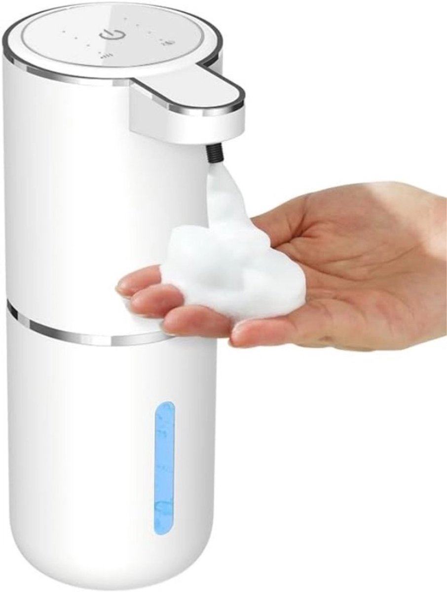 MODFU Automatische zeepdispenser – 400 ml – Infrarood sensor – Contactloos – USB-C oplaadbaar – Voor keuken & badkamer – Wit