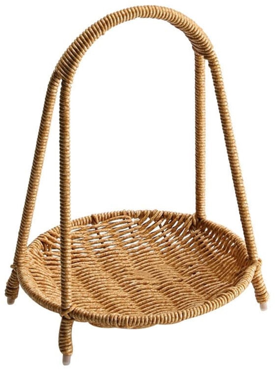 Handgeweven rotan fruitmanden en ronde rieten keukenmanden zijn perfect Geschikt voor het bewaren van snacks, brood en groenten.