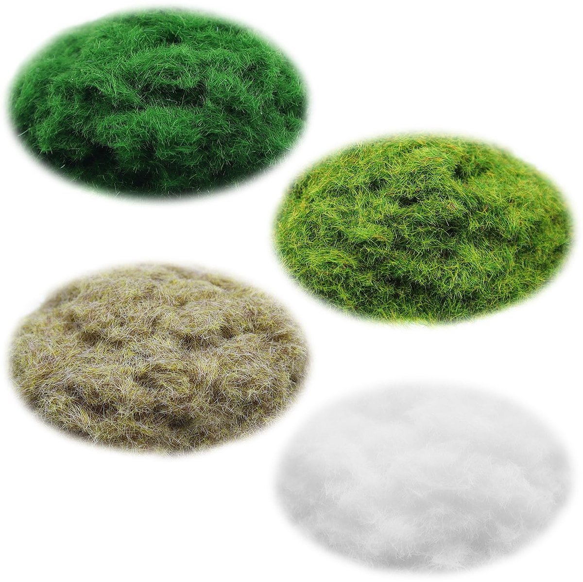 Solidchoice - Strooigrasset voor Modelbouw, 4 Zakjes Verschillende Kleuren