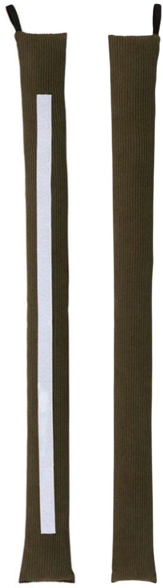 Cogex Tochtstopper - 2x - donkergroen - corduroy stof - 80 x 8 cm - tochtrollen - polyester